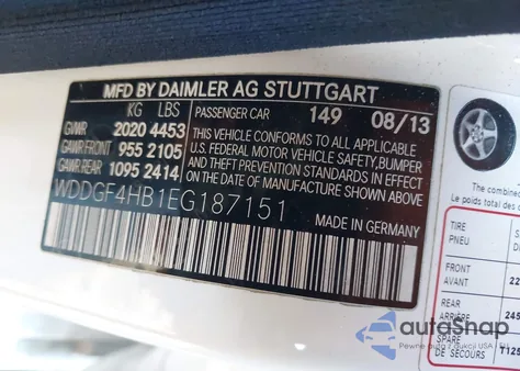 2014 Mercedes-Benz C-Class C 250 Sport из США, поврежденный, VIN WDDGF4HB1EG187151